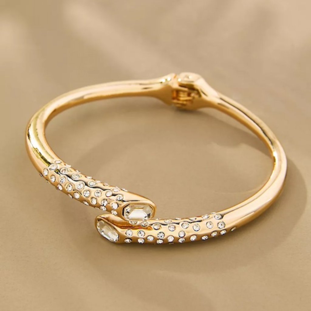 Anthropologie Crystal Hammered Cuff Bracelet Nwt 38$